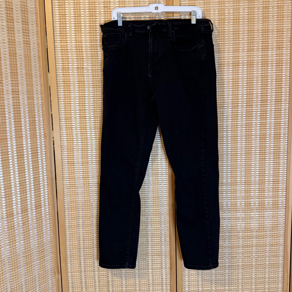 Lucky Brand 412 Athletic Slim Jeans Mens 34x32 Black Denim Pants Gothic Street